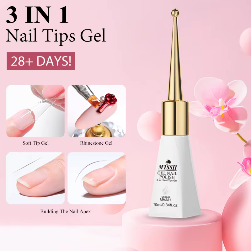MTSSII 10ml Gel 3-en-1 pour extensions d'ongles