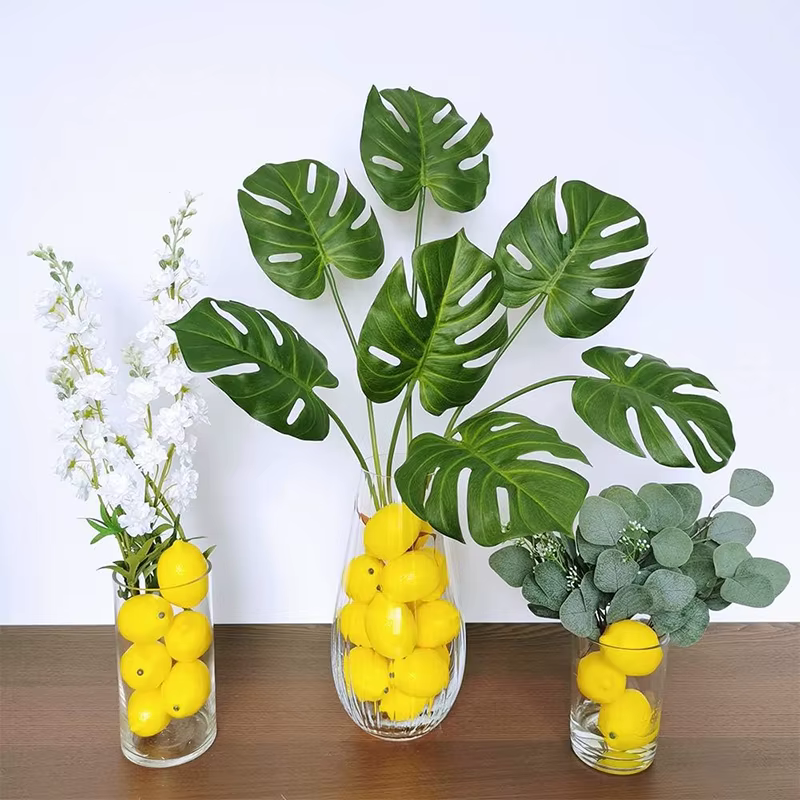 Citron artificiel, faux fruit, pour décoration de la maison, centre de table, ornement de table d'intérieur, style campagnard, décoration de cuisine, 2/5/10 pièces