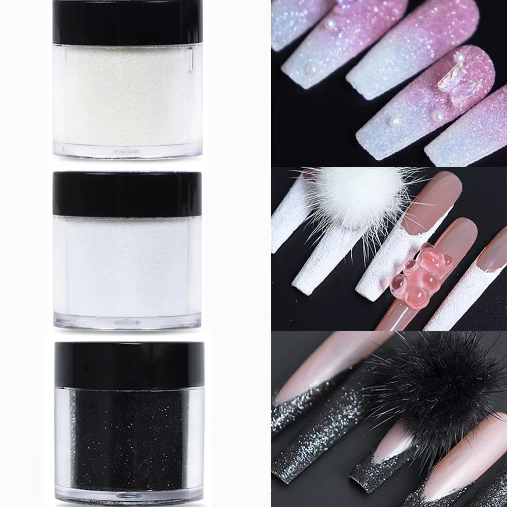 Poudre à paillettes pour ongles