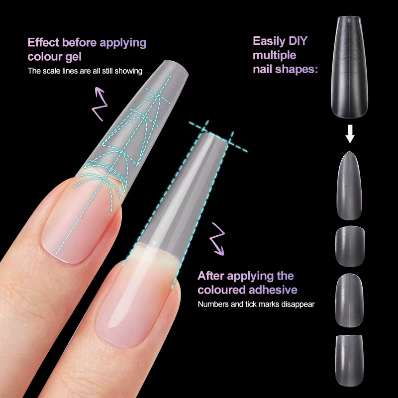 Kaniu 1 boîte double système ongles conseils clair couverture complète Extension faux