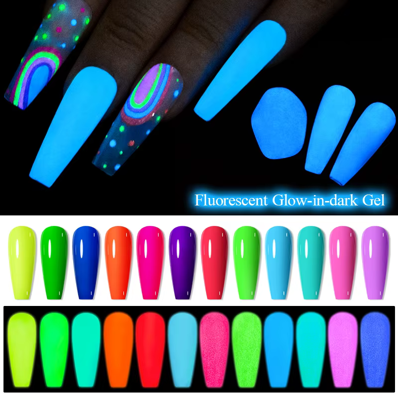 MEET ACROSS-Verhéritage à Ongles Fluorescent Vert Néon Semi-Continu
