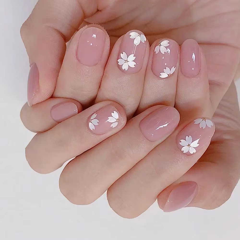 Doux Sakura fleur pétale puce Nail Arts bricolage fleurs colorées paillettes ongles autocollants fabrication de bijoux manucure charme décoration