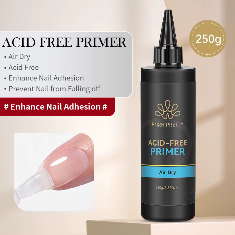 BORN PRTTY 250g déshydrateur de préparation d'ongles sans acide Gel de renfort sec à l'air Super adhésif décor de bijoux
