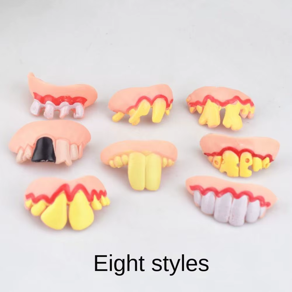 Blagues pratiques prothèse Gags prothèses drôles choc en caoutchouc faux prothèse dents tour effrayant laid fausses dents Halloween décor accessoire