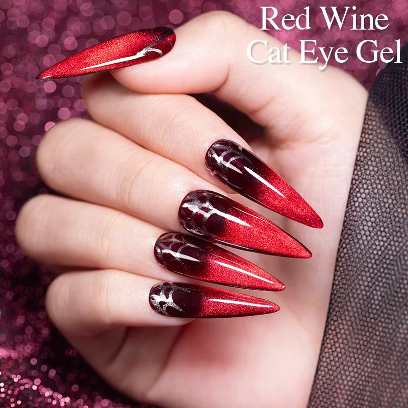 PUENTE 7.5ML vin rouge chat Gel magnétique vernis à ongles Super brillant rubis