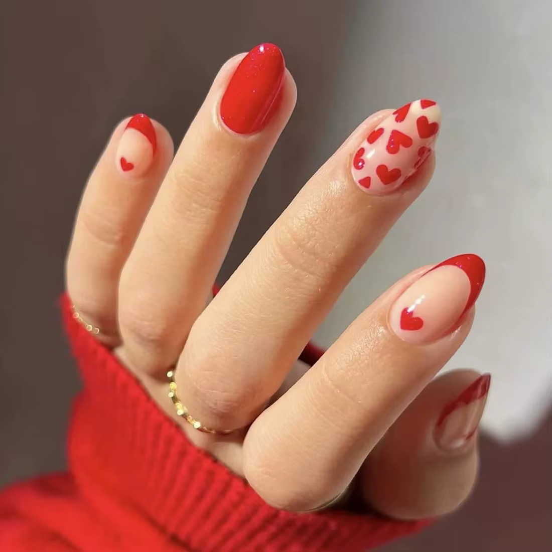 Leon-Faux ongles en poudre pailletée