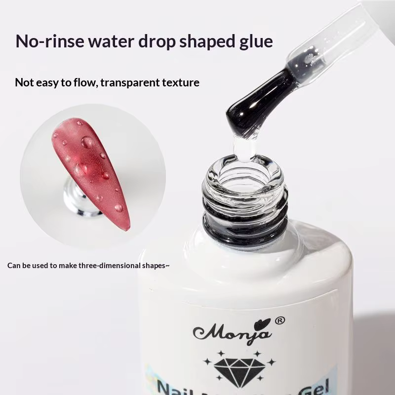 Gel Nail Art 3D Polyvalent Effet Goutte d'Eau Haute Transparence – Gel de Finition
