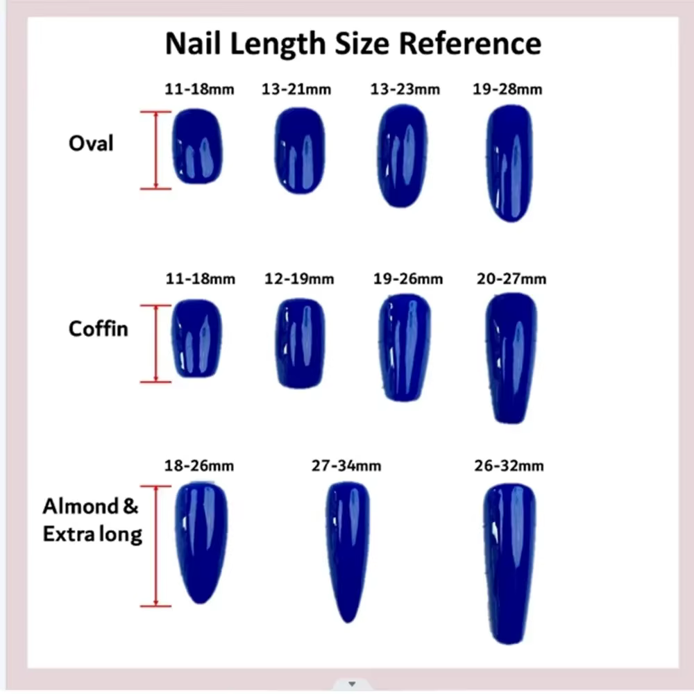 10 pièces de haute qualité à la main presse sur les ongles Simple et élégant bleu Royal profondeur doux et gracieux Stick-on Nail Art rétro