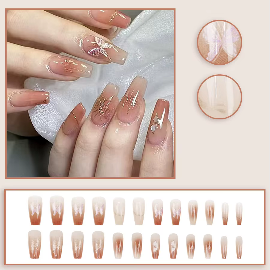 Faux ongles mi-longs pour femmes