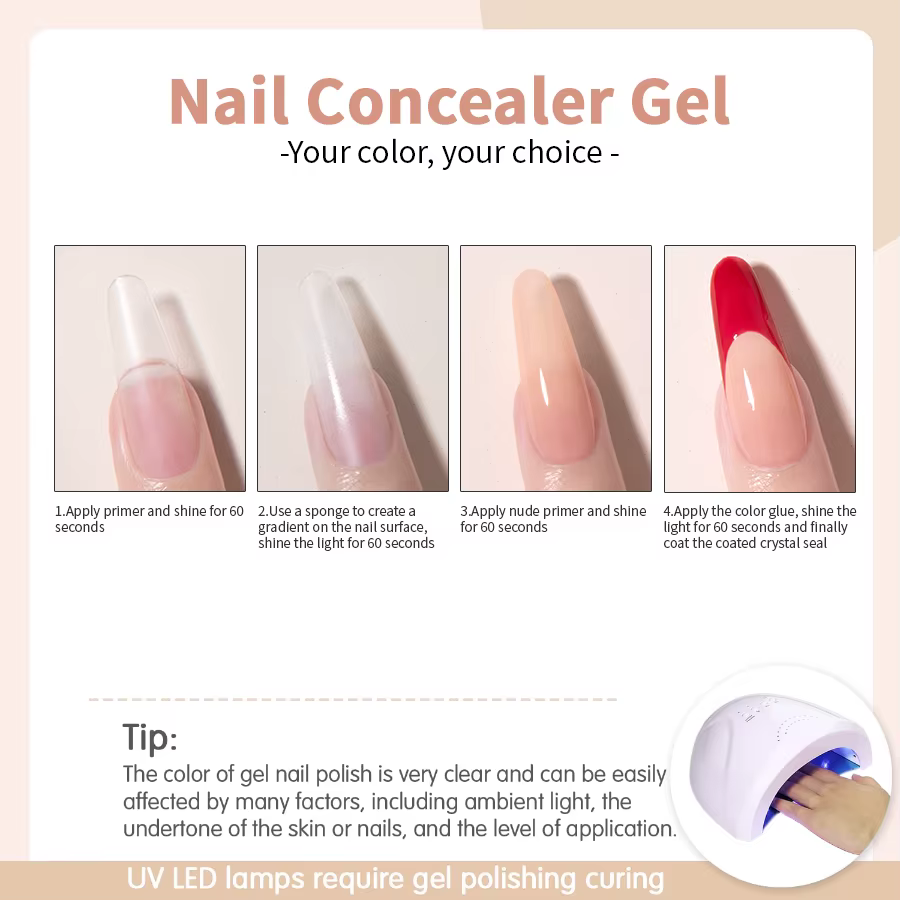 RS NAIL 5g Gel anti-cernes pour ongles vernis UV à tremper effet dégradé giflé laque correcteur colle