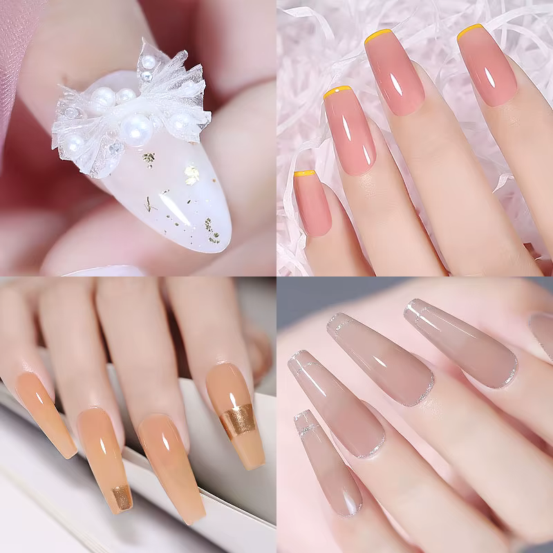 Clou Beaute Semi-transparent gelée couleur UV Gel manucure Gel ongles fournitures pour les professionnels vernis Semi-permanent 15ml