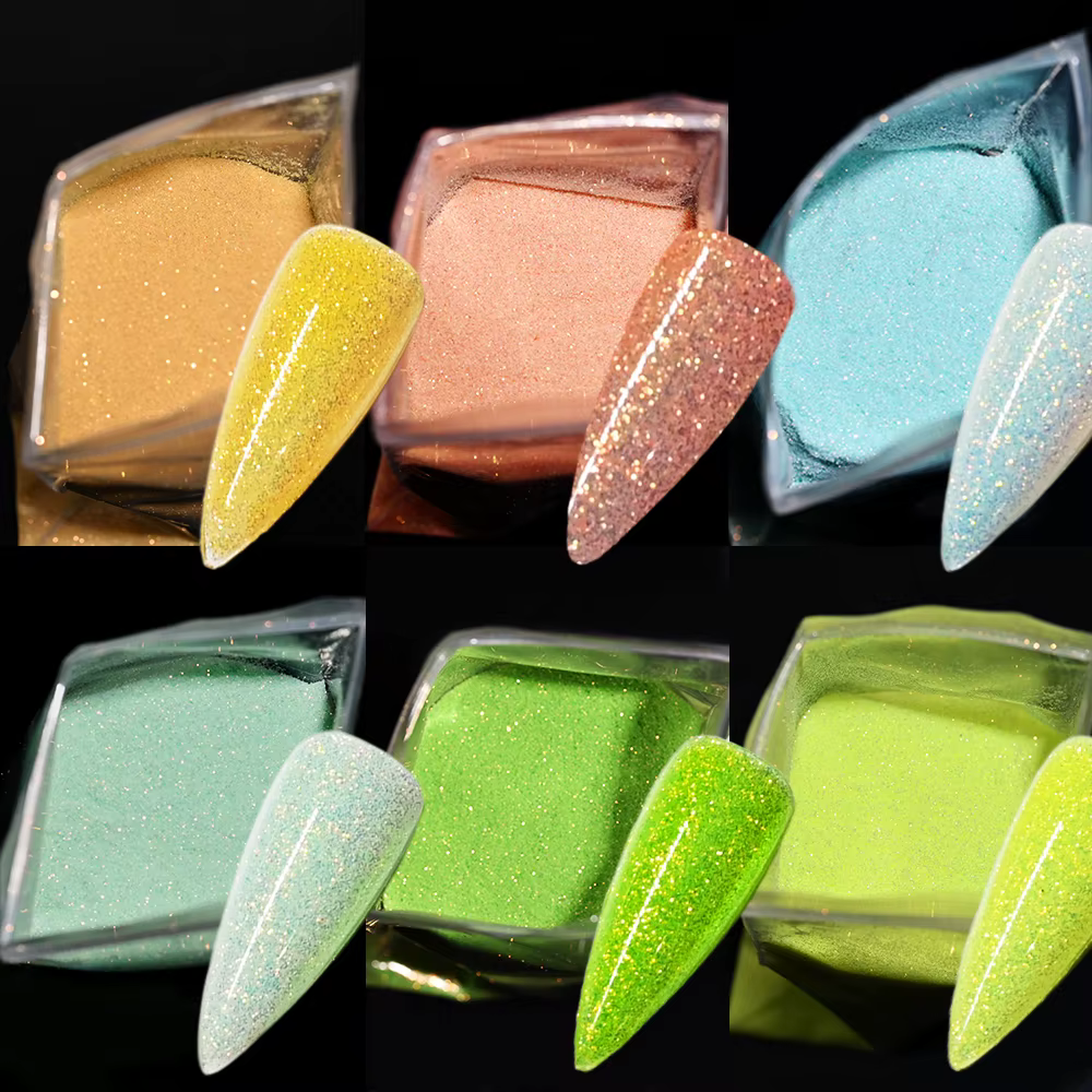 Poudre scintillante super fine pour ongles