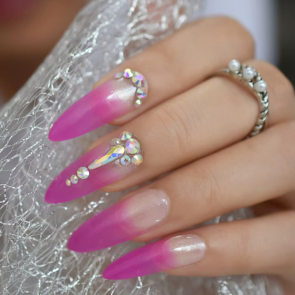 Faux bijoux ombrés extra longs N64.Easy Design