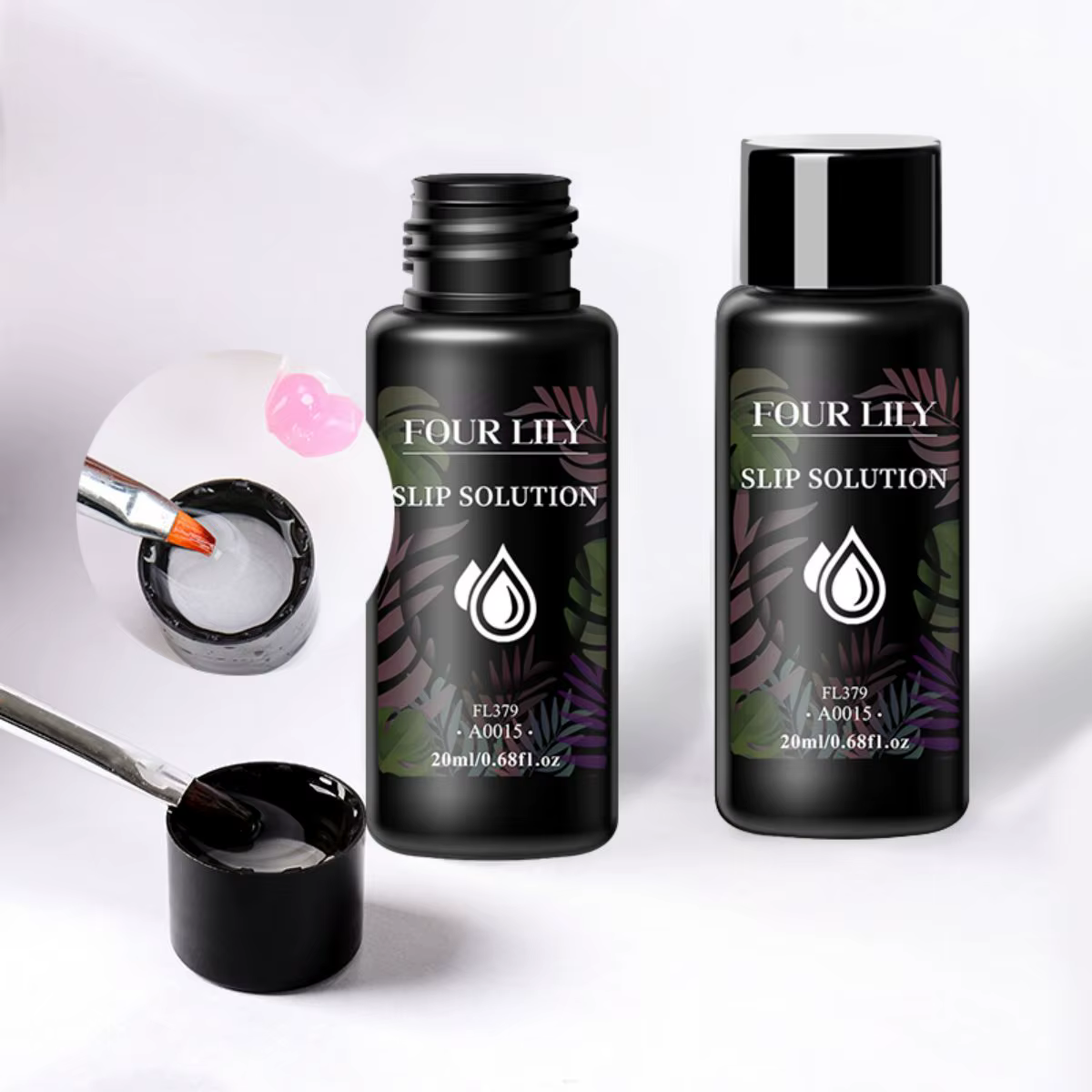 Solution antidérapante liquide pour ongles en acrylique