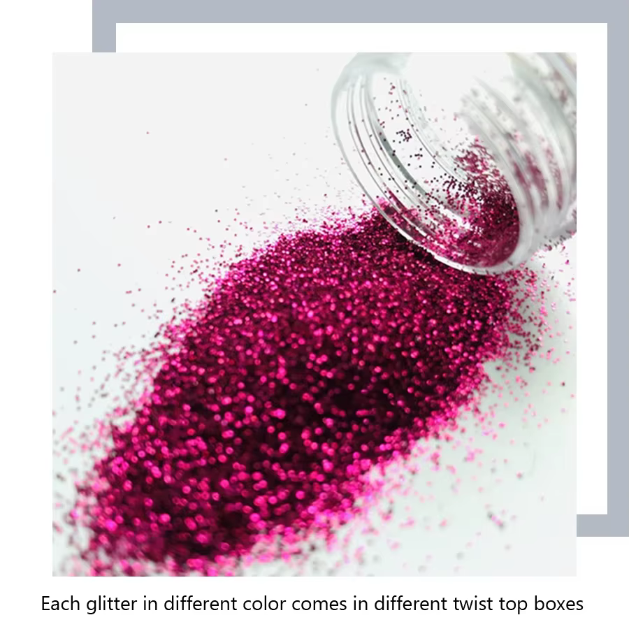 Ensemble de paillettes pour ongles 40 couleurs