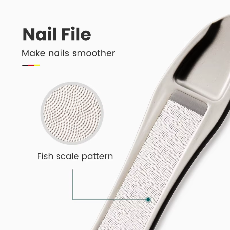 【Design anti-éclaboussures】 Coupe-ongles professionnel en acier inoxydable – Outil de manucure bionique avec poignée ergonomique pour une utilisation en voyage à domicile