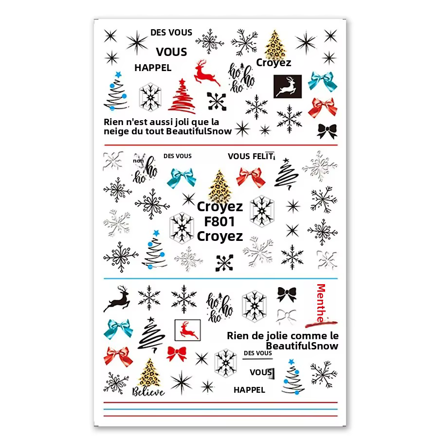 Autocollants pour ongles de Noël