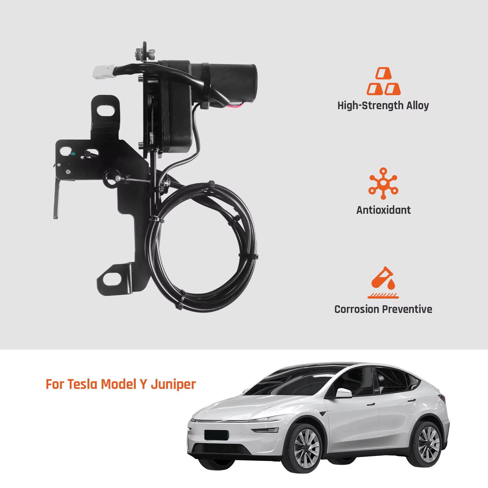 Kit de Coffre Avant Électrique Automatique à Fermeture Douce pour Tesla Model Y Juniper 2025 2026 | Accessoire d'Amélioration de Voiture Intelligente