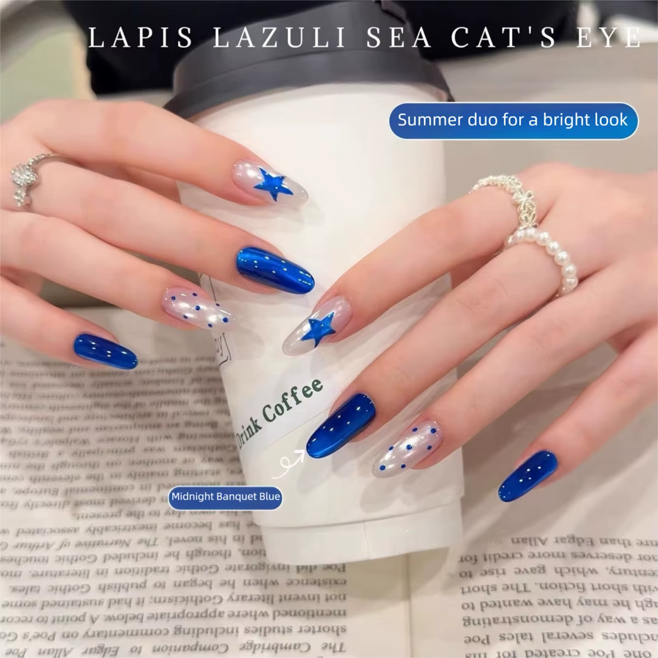 Gel à ongles bleu œil de chat MN Midnight Banquet