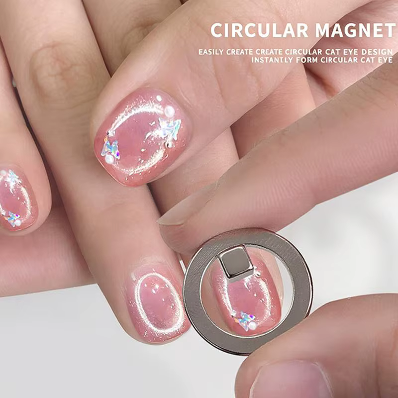 Anneau magnétique œil de chat creux pour vernis à ongles en gel