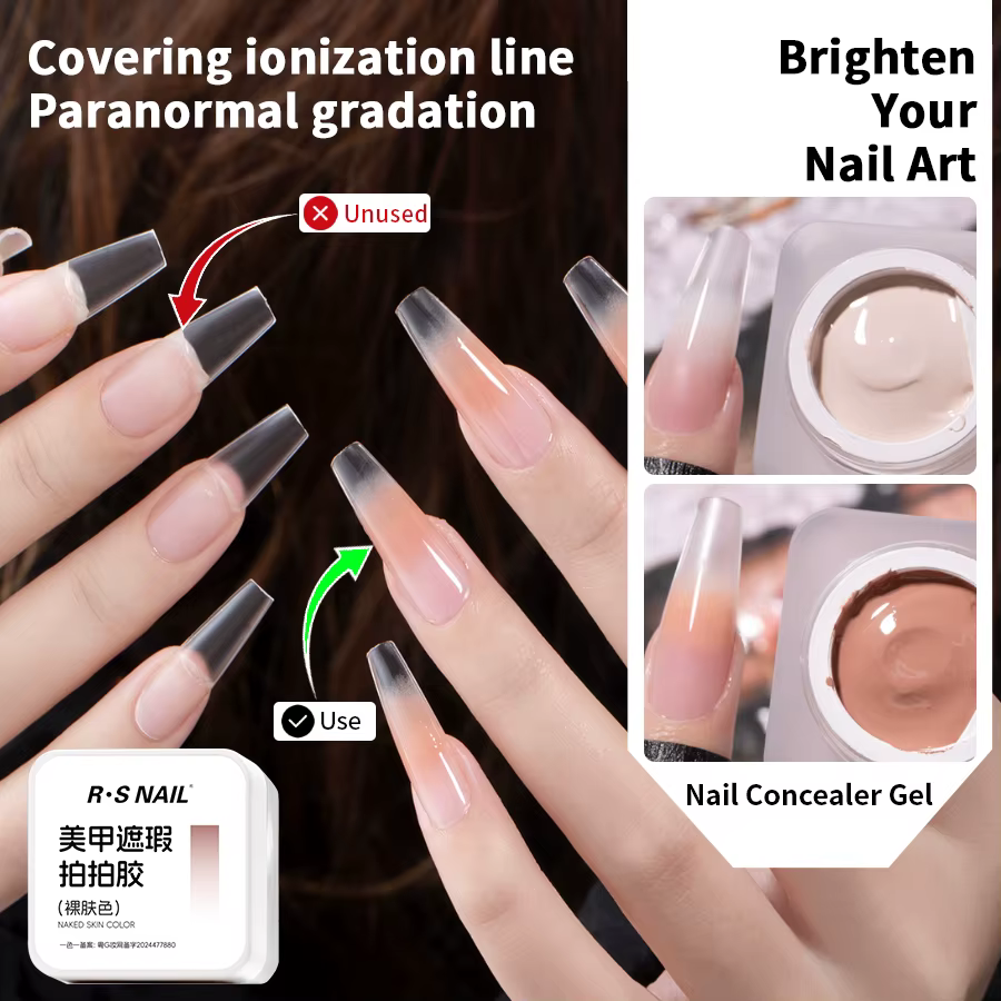 RS NAIL 5g Gel anti-cernes pour ongles vernis UV à tremper effet dégradé giflé laque correcteur colle