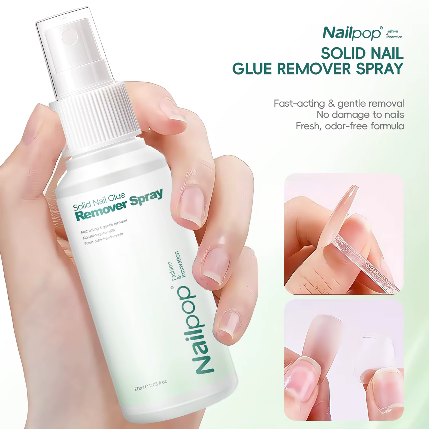 Nailpop 60ml dissolvant d'ongles Spray pour presse sur les ongles faux