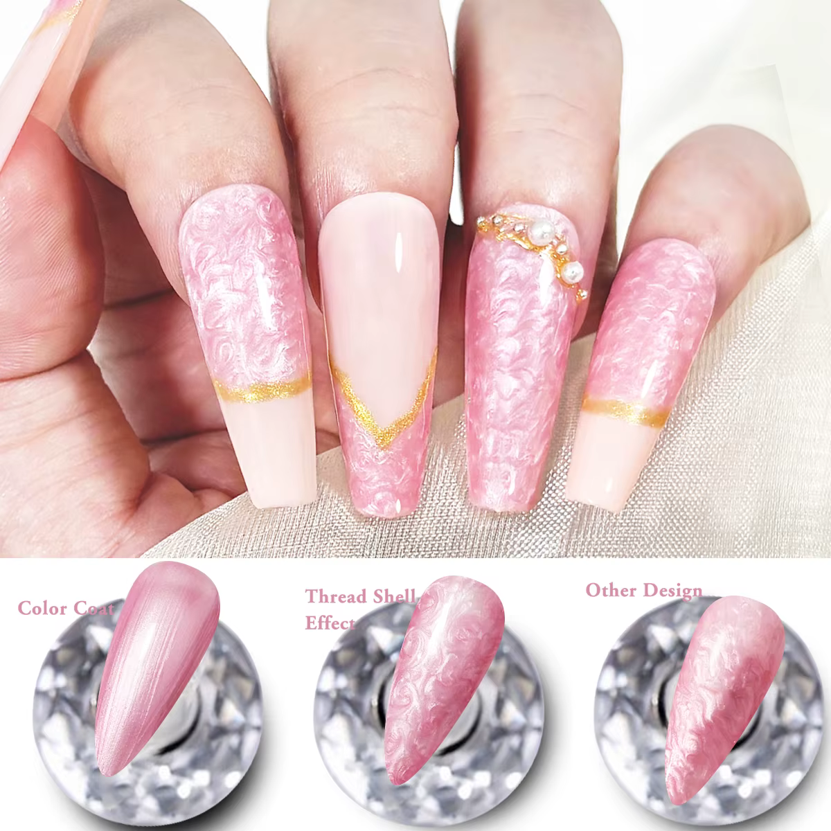Ensemble de vernis à ongles Gel perlé de 7ml