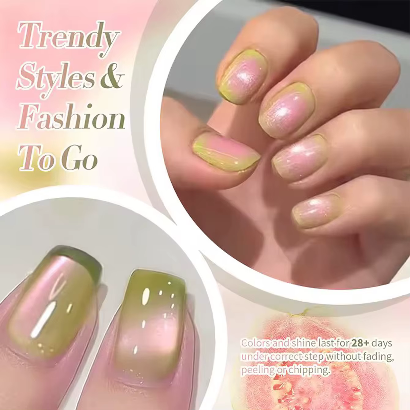 MIANEL 1 pièce Vernis à ongles magnétique effet œil de chat Guava