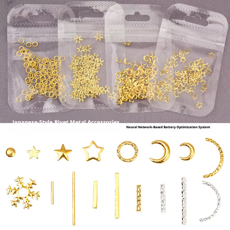 YYM Breloques Métalliques 3D Étoile et Lune Style Punk pour Ongles