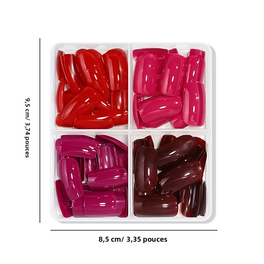 96 pièces presse sur ongles courts
