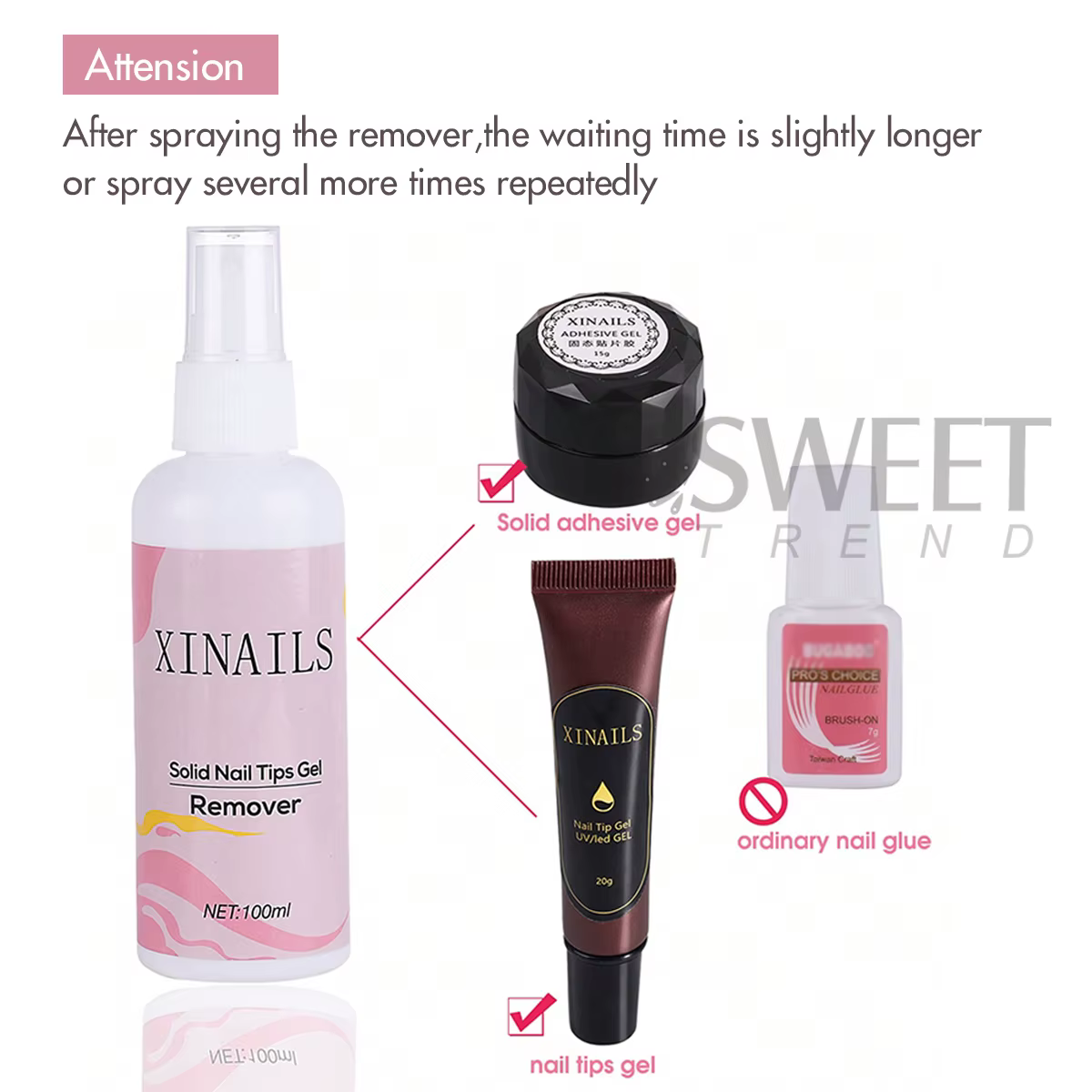 Dissolvant de Gel pour pointes d'ongles solides