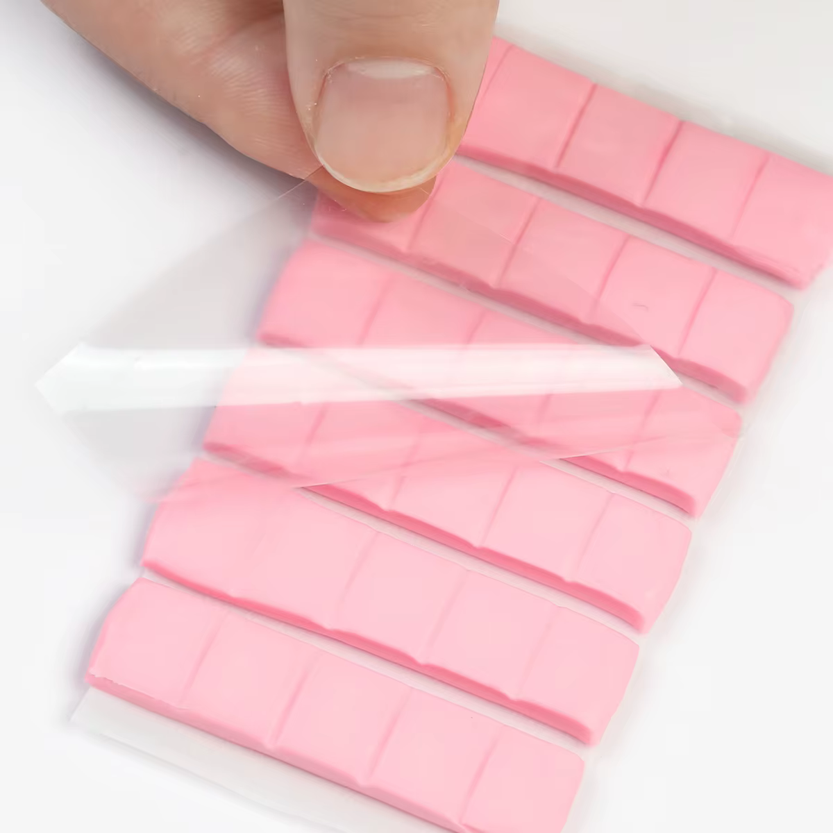 Colle adhésive pour ongles vert rose