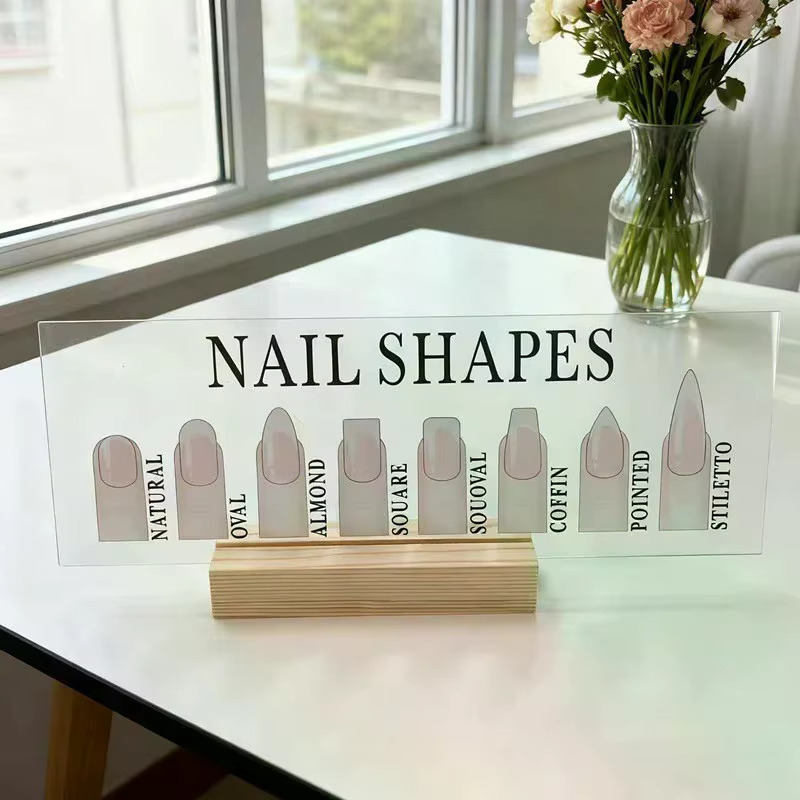 Panneau d'affichage de formes d'ongles en acrylique