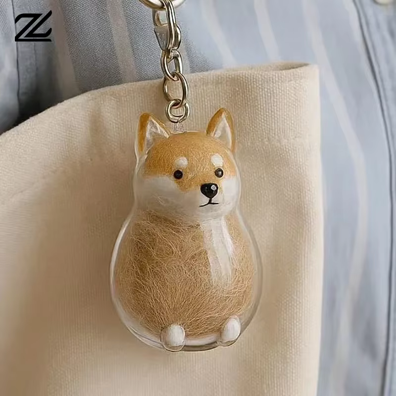 Porte-clés de rangement pour poils de chien, pendentif mignon pour sac, Couple, voiture, bijoux, Collection Souvenir, cadeau, accessoires de décoration