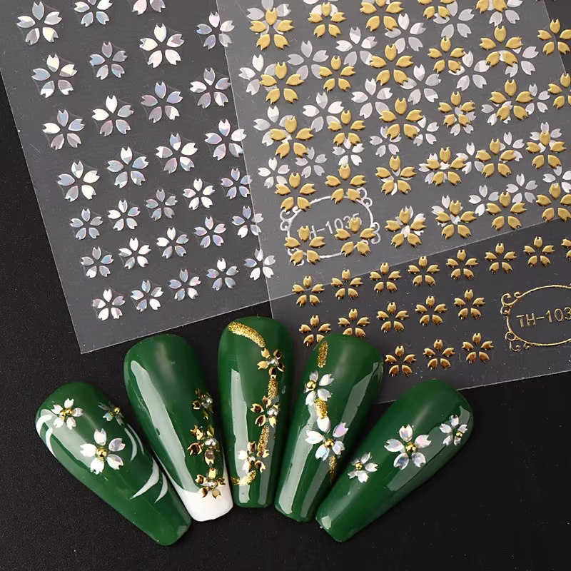 ​ ​ Autocollants pour ongles 3DLaser Sakura