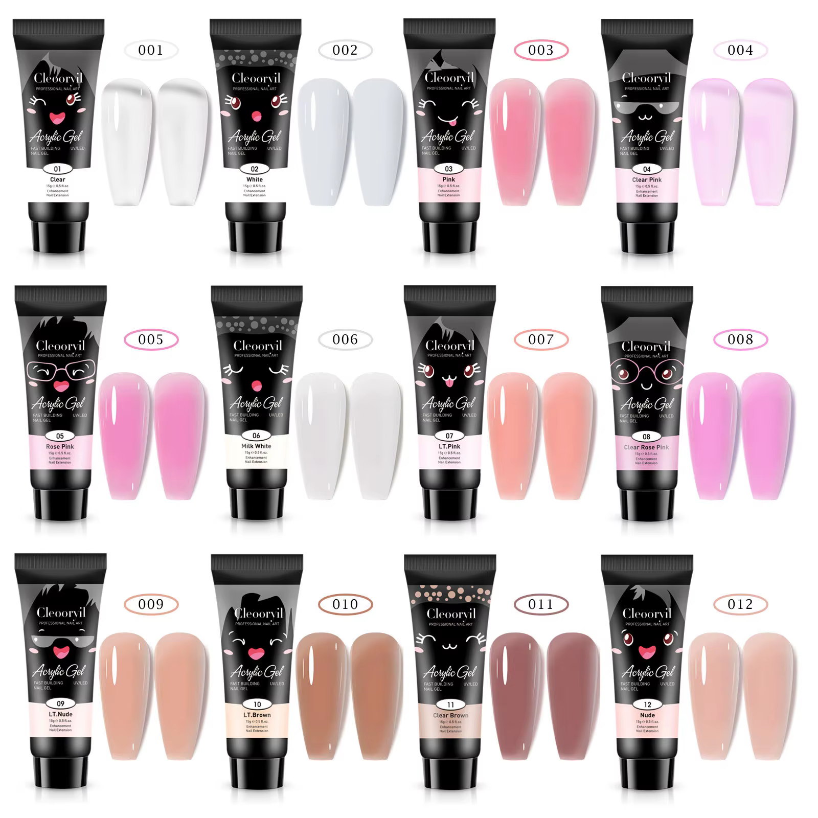 15ml Extension solide Gel ongles construire Poly