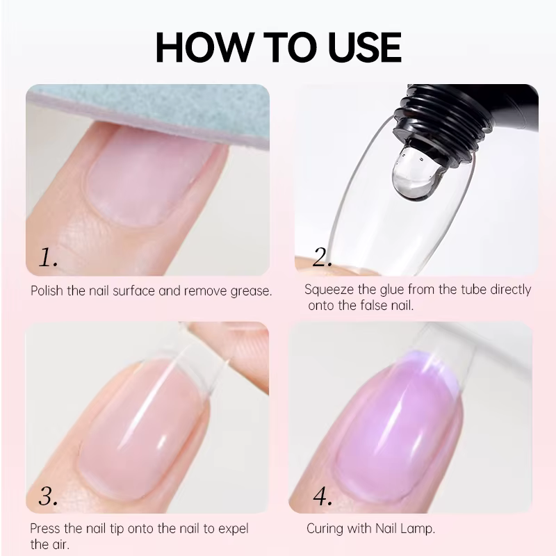 UR SUGAR 30ml Gel de colle solide pour les pointes des ongles Gel Nail Art strass longue durée Super fort acrylique tremper Gel d'adhérence