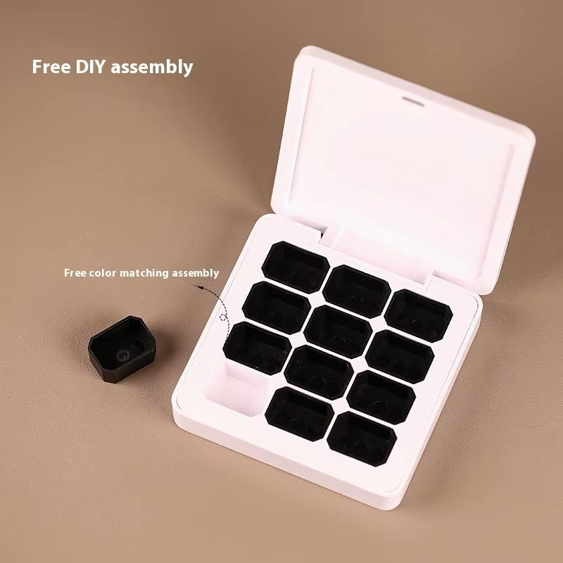 Boîte d'emballage magnétique vide à 4/6/9/12 compartiments pour vernis à ongles