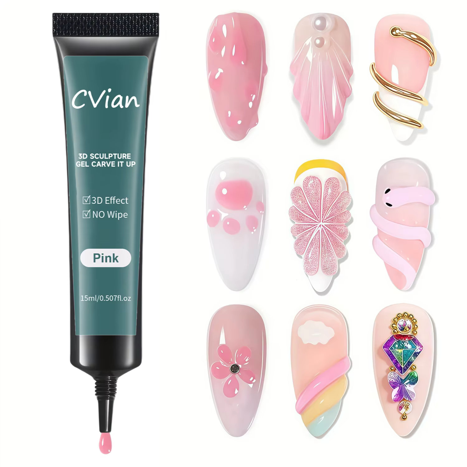 Gel de sculpture 3D pour ongles 15g | Clair