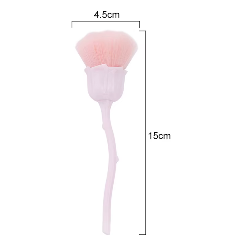 Brosse pour Nail Art, fleur Rose