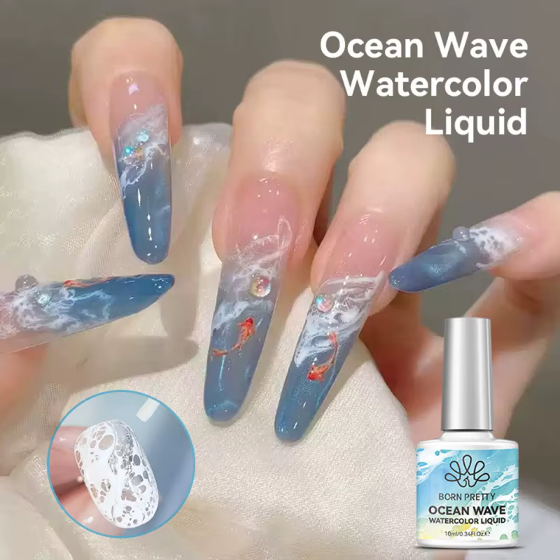 Vernis à ongles gel 10ml Océan Blanc Effet Bulles