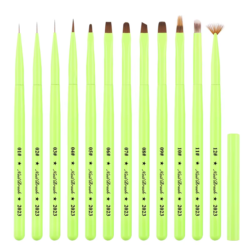 Brosse à ongles verte, brosse à Gel pour manucure