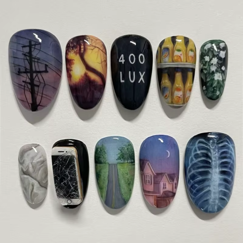 24 faux ongles à presser