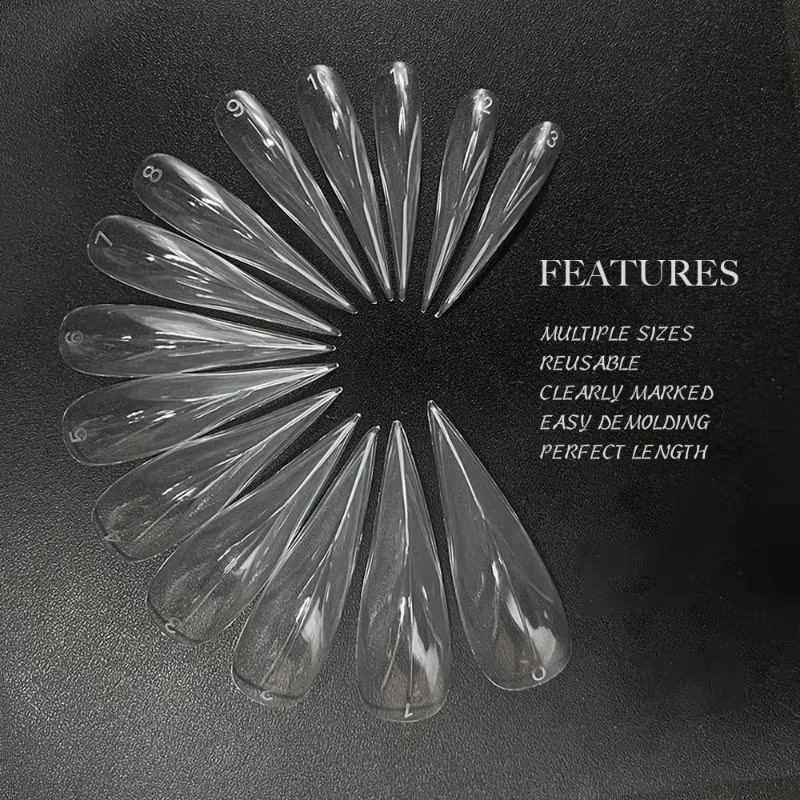 120 pièces ongles incurvés double formes pour Extension d'ongles courbe 3D Sculptural acrylique