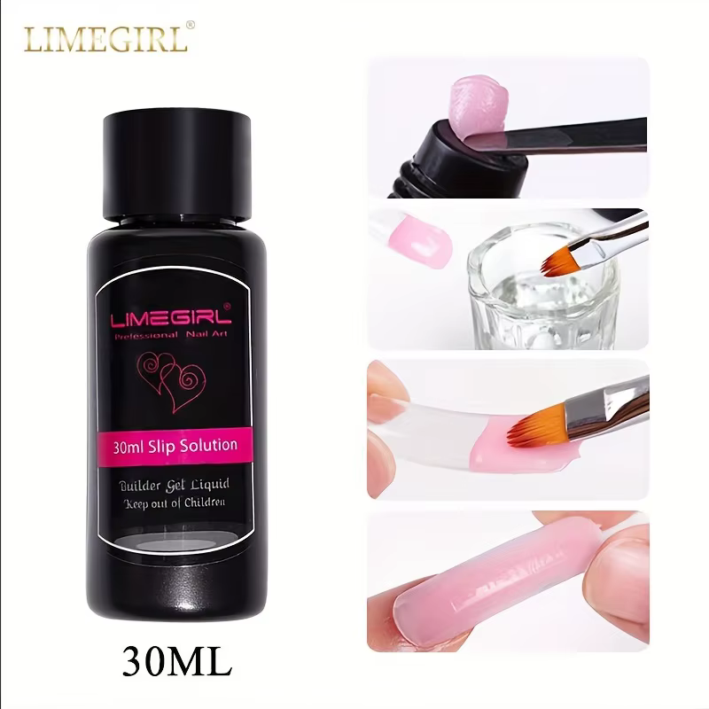 Limegirl-HEALLOR 30ml Solution Silp antiadhésive pour vernis à ongles Poly liquide Gel brosse nettoyant outil