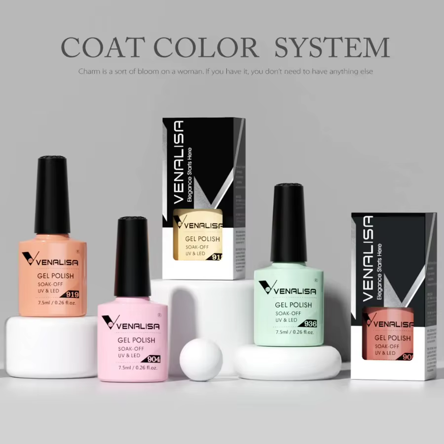 Venalisa vernis à ongles Semi Permanent Salon qualité TPO sans paillettes 7.5ml tremper UV LED
