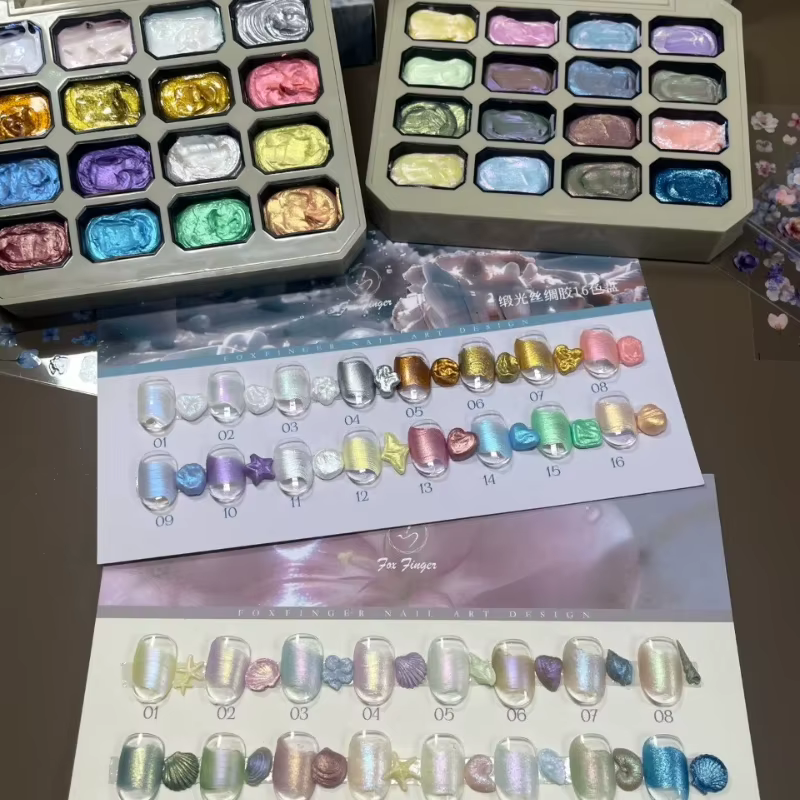 Gel à ongles satiné en relief 16 couleurs