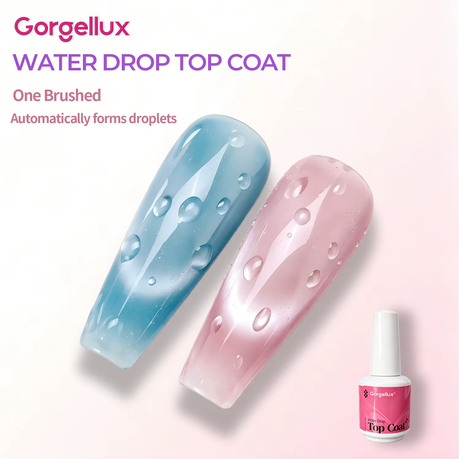 Gorgellux HEMA/TPO Free No Wipe Sealer Top Coat Gel 15ml Effet 3D Longue Durée