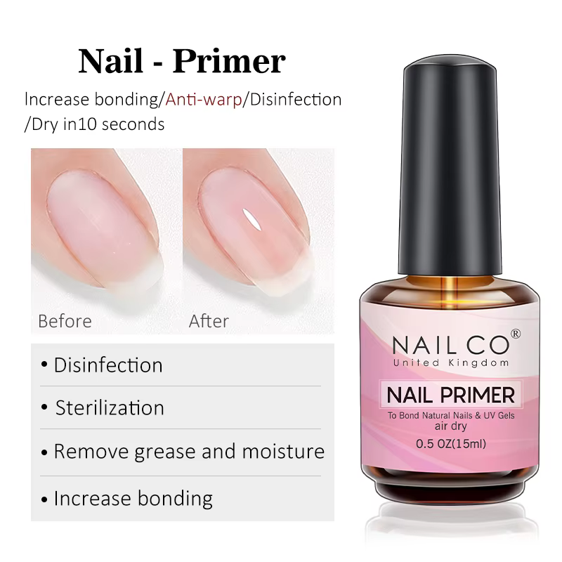 NAILCO 15ml Air séchage rapide apprêt pour ongles Gel Nail Art Gel laque Vernis Gel déshydratant longue durée UV Gel