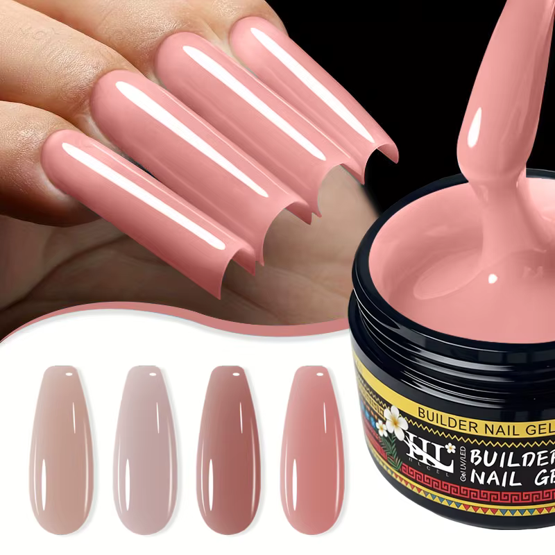 Gel UV de construction liquide 20g Rose Brun Nude Français pour extension et modelage d'ongles